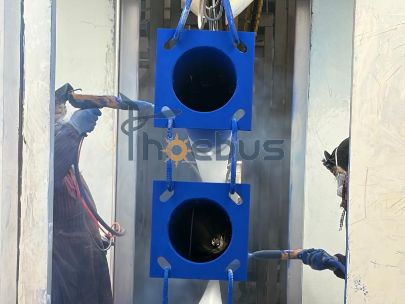 Powder-coated street light poles Powder-coated street light poles
